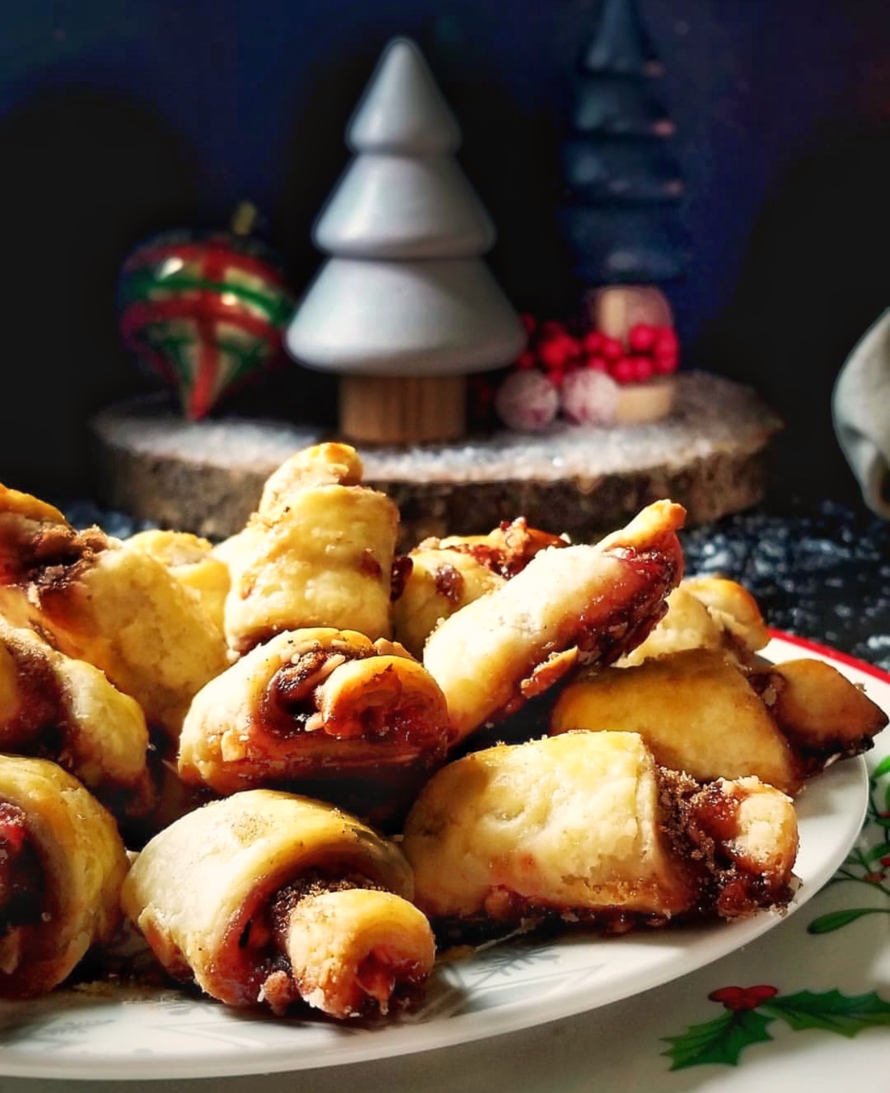 recipe for spiced raspberry almond rugelach