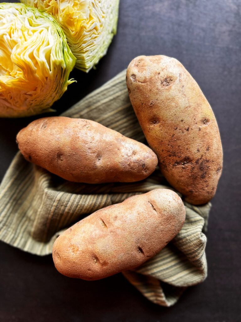 ingredients for irish potato colcannon